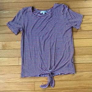 Tie front soft t shirt